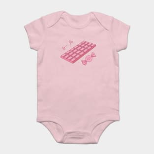 pink chocolate Baby Bodysuit